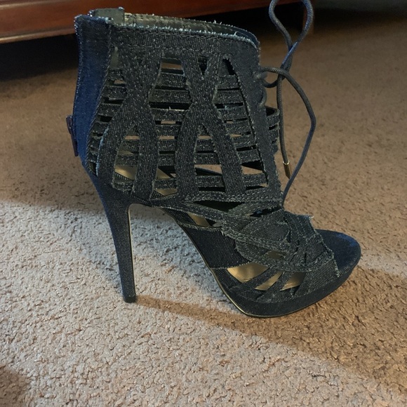 Denim High Heels - Picture 3 of 5